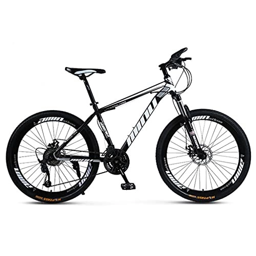 Mountain Bike : Mountain Bike, 26 / 27.5 Inch Wheels, 21-Speed Bicycle With Front Suspension, Double Disc Brake For Men & Women, Youth / Adults, Multiple Colors(Size:27inch, Color:black)