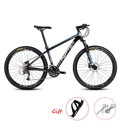 Mountain Bike : Mountain Bike 26 / 27.5Inch SHIMANO M370-27 Speeds Adults Off-road Bike with Shock Absorber and Dual Line Disc Brake Mens Womens Ultralight Aluminum Alloy Bicycles, Black1, 26"*17