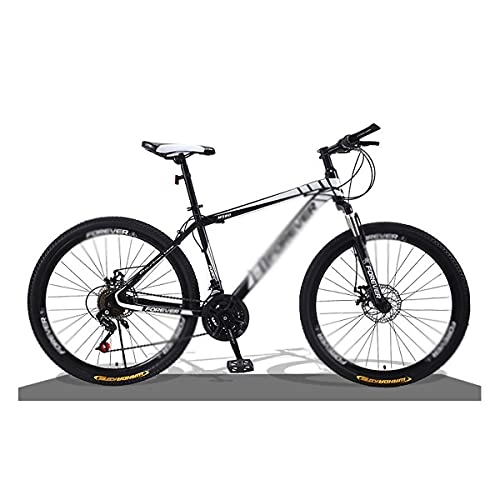 Mountain Bike : Mountain Bike 26 In Mountain Bikes 21 Speed Bicycle Adult Mountain Bike High-carbon Steel Frame Front Suspension Dual Disc Brake For A Path, Trail & Mountains(Size:21 Speed, Color:Black)