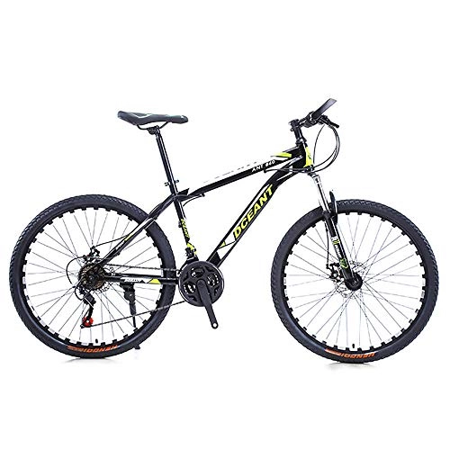 Mountain Bike : Mountain bike 26-inch 21-speed with disc brakes for adult students men's and girls' road high-carbon steel off-road racing bikes-Blue