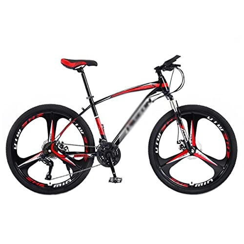 Mountain Bike : Mountain Bike 26 Inch Mountain Bikes 21 / 24 / 27 Speed Bicycle Adult Mountain Trail Bike High-Carbon Steel Frame With Dual Disc Brake(Size:27 Speed, Color:Red)