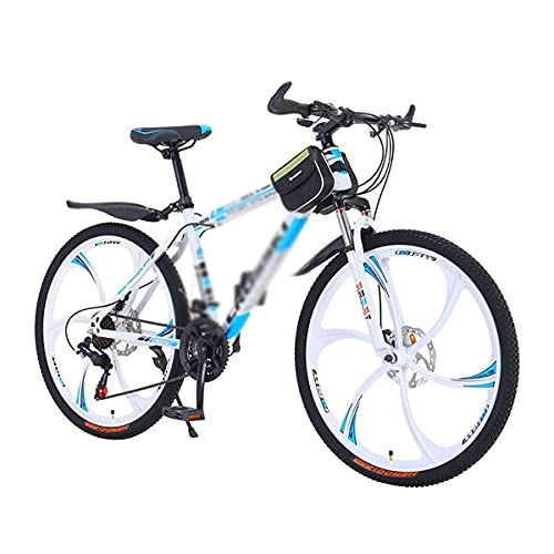 Mountain Bike : Mountain Bike 26 Inch Mountain Bikes With 21 / 24 / 27 Speed, Non-Slip Adults Mountain Bike For Men And Women High-Carbon Steel Mountain Bicycle With Double Disc Brakes And Full(Size:21 Speed, Color:White)