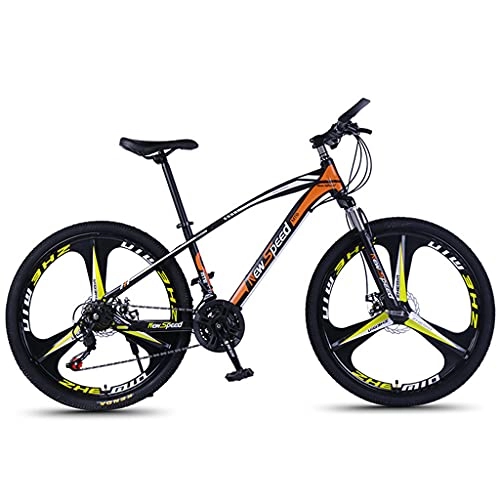Mountain Bike : Mountain Bike 26 Inches, 21-Speed Shifters, Aluminum Frame, Dual Suspension, Suitable for People Height 160-185CM, Orange