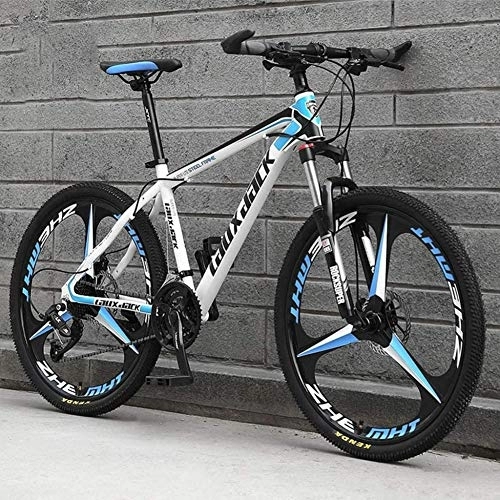 Mountain Bike : Mountain Bike 26 Inches, Variable Speed Carbon Steelmountain Bike 21 / 24 / 27 / 30 Speed Bicycle Full Suspension MTB Riding, C-21speed