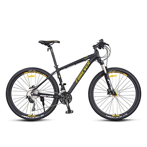 Mountain Bike : Mountain Bike 27.5 Inch for Men And Women in Black, Bicycle with Aluminium Frame Shimano Derailleur System And Disc Brakes