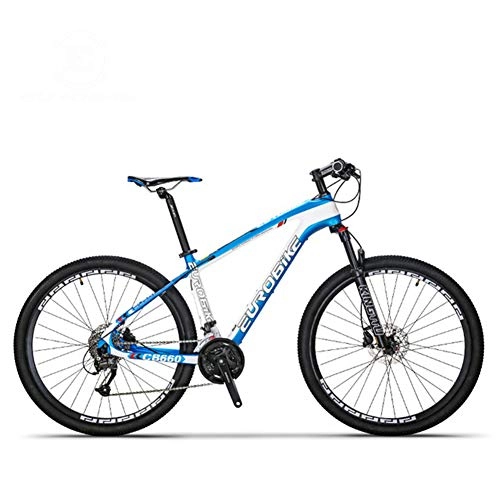 Mountain Bike : Mountain Bike 27.5 Inch Portable Fat Tire Bike Carbon Fiber Hard Cross-Country Bike 27-Speed 30-Speed Full Suspension Gear Double Disc Brakes Adult Student Outdoor Sports Road Exercise Bike, 2, 27 speed