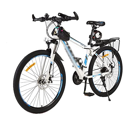 Mountain Bike : Mountain Bike Adult Mountain Bike 26 Inch Wheels Adult Bicycle 24-Speed Bike For Men And Women MTB Bike With Double Disc Brake Suspension Fork For A Path, Trail & Mountains(Size:24 Speed, Color:Whi