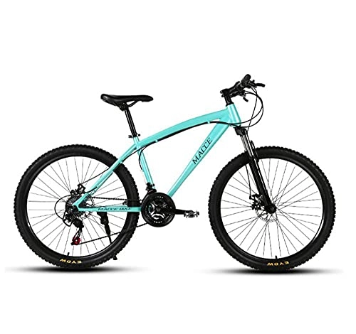 Mountain Bike : Mountain Bike Bicycle 21 Speed Double Disc Brake 26 Inch Male And Female Students One-Wheel Variable Speed Bicycle-GREEN_21-SPEED