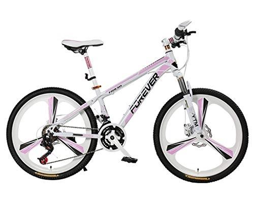 Mountain Bike : Mountain Bike Bicycle Adult Female Student 26 Inch 27 Variable Speed Aluminum Alloy Double Disc Brake Pink Bicycle B