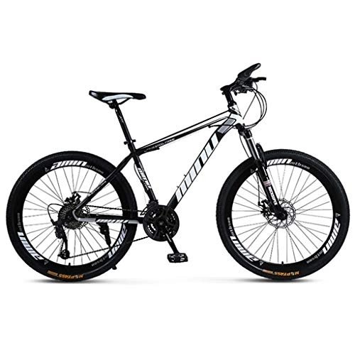Mountain Bike : Mountain Bike, Carbon Steel Frame Hardtail Mountain Bicycles, Double Disc Brake and Front Fork, 26inch*1.75inch Wheel (Color : C, Size : 24-speed)
