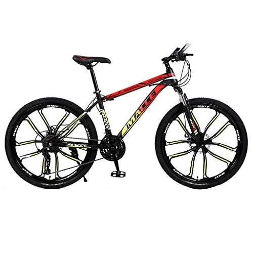 Mountain Bike : Mountain Bike Colorful two-color speed with double V brake high carbon steel (24 / 26 inch 21 / 24 / 27 speed)
