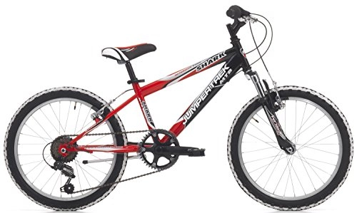 Mountain Bike : Mountain Bike Cycles Cinzia Shark Enfant, chssis en acier, fourche amortie, Drailleur Shimano, deux tailles disponibles, Rosso / Nero, Ruote da 20", taglia 28 e cambio a 6 velocit