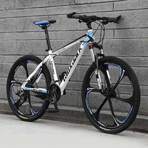 Mountain Bike : Mountain Bike For Adults 26 Inch City Road Bicycle, Mens MTB Sports Leisure (Color : White blue, Size : 30 speed)