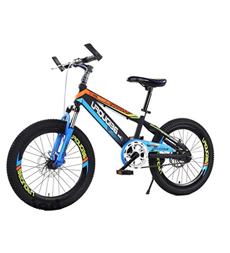 Mountain Bike : Mountain Bike Heroes of Earth Youth Single Speed 16 / 18 / 20 Inch Wheel High-Carbon Steel Children Bicycle Girl And Boy Damping Available in A Variety of Sizes Blue, 18inch