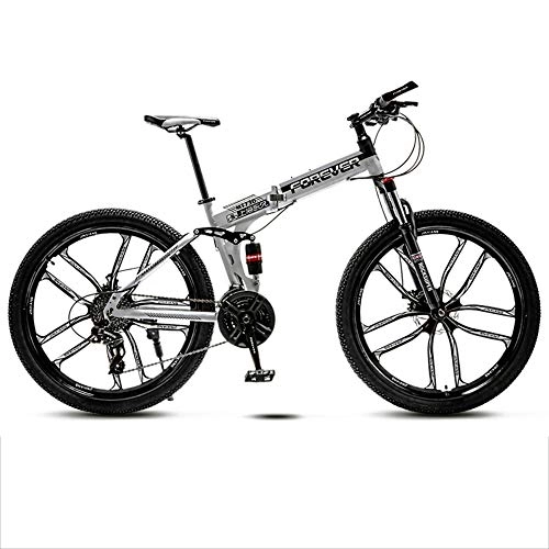 Mountain Bike : Mountain Bike High-carbon Steel MTB Lightweight 27 Speed Variable Speed Double Disc Brake 10cutter Wheel 26 Inches Road Bike D-27 Speed 24 Inches