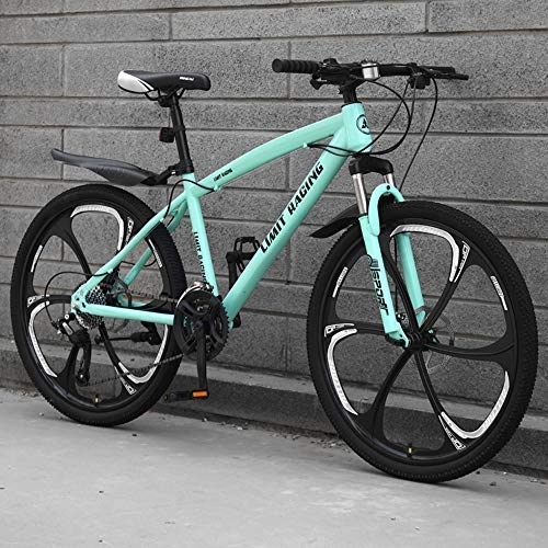 Mountain Bike : Mountain Bike High-carbon Steel MTB Lightweight 27 Speed Variable Speed Double Disc Brake 6cutter Wheel 26 Inches Road Bike A-27 Speed 24 Inches