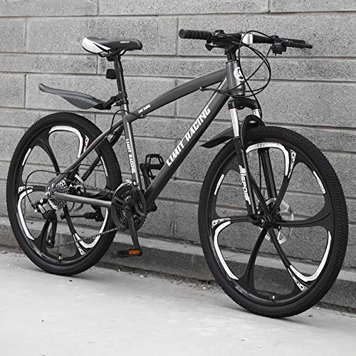 Mountain Bike : Mountain Bike High-carbon Steel MTB Lightweight 27 Speed Variable Speed Double Disc Brake 6cutter Wheel 26 Inches Road Bike C-27 Speed 24 Inches