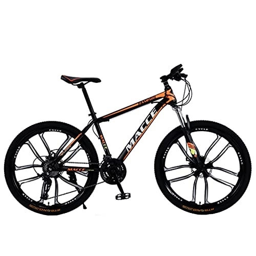 Mountain Bike : Mountain Bike High carbon steel with ten blade tires (black red; black orange; black green; blue 24 / 26 inch 21 / 24 / 27 / 30 speed)