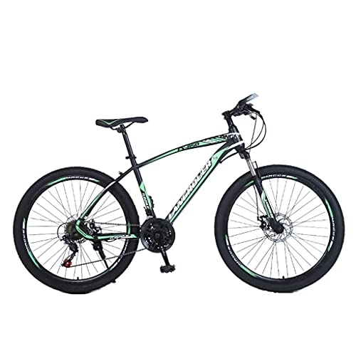 Mountain Bike : Mountain Bike High-equipped 24 / 26 inch 21 / 24 / 27 speed damping bicycle outdoor riding variable speed cross-country student bicycle (black and green; black and red; black and blue; white and blue)