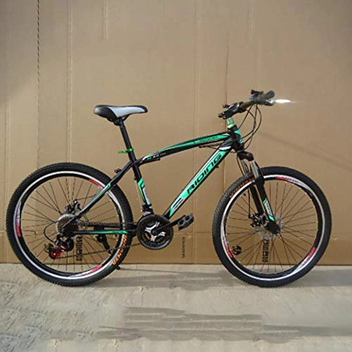 Mountain Bike : Mountain Bike High Quality High Carbon Steel Material 21 / 24 Speed 26 inch Fork Cycling Equipmen-21 Speed Green