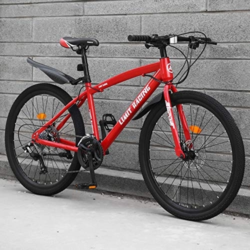 Mountain Bike : Mountain Bike Lightweight All Terrain MTB High-carbon Steel 21 Speed Variable Speed Damping Disc Brake 26 Inches Road Bike C-21 Speed 24 Inches