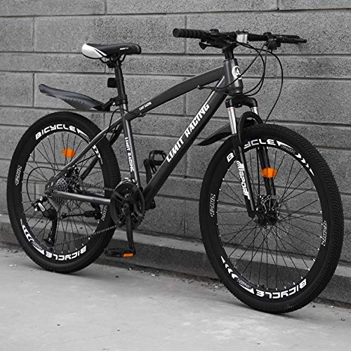 Mountain Bike : Mountain Bike Lightweight MTB High-carbon Steel 21 Speed Variable Speed Double Disc Brake 26 Inches Road Bike A-21 Speed 24 Inches