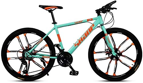 Mountain Bike : Mountain bike Mountain Bike, 24 / 26 Inch Double Disc Brake, Adult MTB Country Gearshift Bicycle, Hardtail Mountain Bike with Adjustable Seat Carbon Steel, road bike (Color : 21-stage shift)