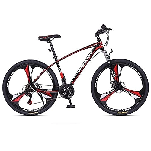 Mountain Bike : Mountain Bike Mountain Bike 24 / 27 Speed 27.5 Inches Wheels Front And Rear Disc Brakes Bicycle For A Path, Trail & Mountains(Size:27 Speed, Color:Red)