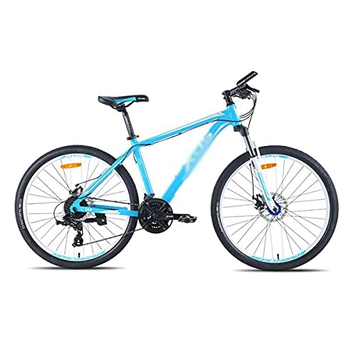 Mountain Bike : Mountain Bike Mountain Bike With 26" Wheels 24 Speed With Dual Suspension For Men Woman Adult And Teens Aluminum Alloy Frame For A Path, Trail & Mountains(Color:Blue)