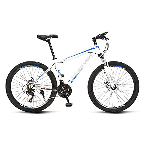 Mountain Bike : Mountain Bike, Road Bike, 24 / 26 inch Wheels, 24 Speed, High Carbon Steel Frame, Line Disc Brake and Double Shock-Absorbing Bike, for Adults / B / 165cm