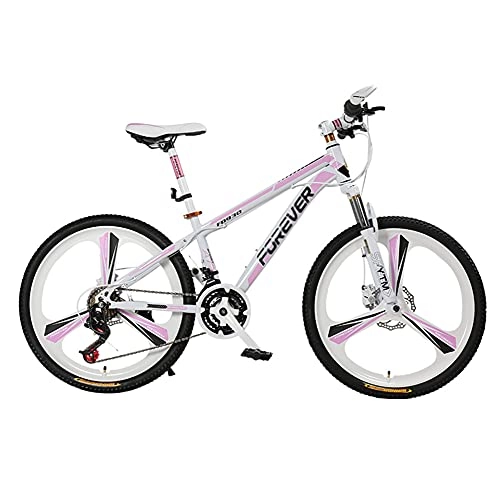 Mountain Bike : Mountain Bike, Road Bike, 24 / 26 inch Wheels, 27-Speed, Aluminum Alloy Frame, Double Disc Brakes and Shock-Absorbing Bikes, for Adults / A / 154cm