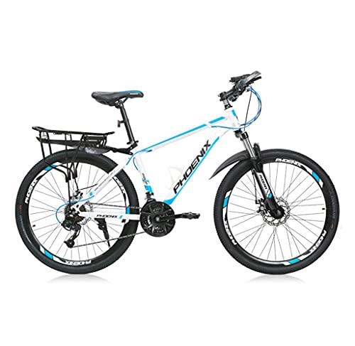 Mountain Bike : Mountain Bike, Road Bike, 24-inch Wheels, 24-Speed, High-Carbon Steel Frame, Line Disc Brake and Double Shock-Absorbing Bike, Available for Men and Women / C / As Shown