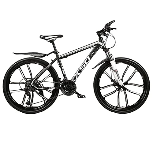 Mountain Bike : Mountain Bike Top configuration ten blade tire bicycle (24 / 26 inch 21 / 24 / 27 / 30 speed white and blue; black and white; black and red; black and blue) multi-speed and multi-color options