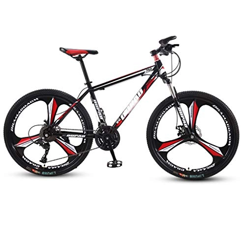 Mountain Bike : Mountain Bike with Suspension And Transmission, 26Inch Variable Speed Off-Road Racing Road City Student Bicycle Red