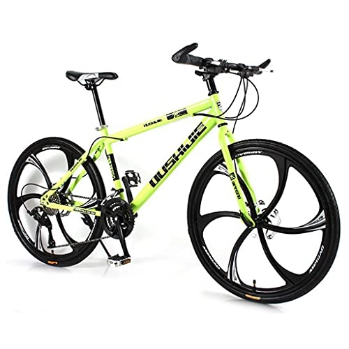 Mountain Bike : Mountain Bike, Women / Men 26 Inch Wheel Bicycle Carbon Steel Frame Bicycles, Double Disc Brake And Shockproof Front Fork(Size:27speed, Color:green)