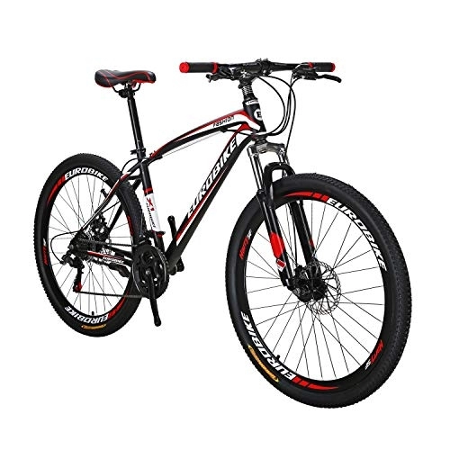 Mountain Bike : Mountain Bike X1 Steel frame 21 Speed Front and rear wheels 27.5 inches disc brake Hardtail Mountain Bikes X1 Bicycle
