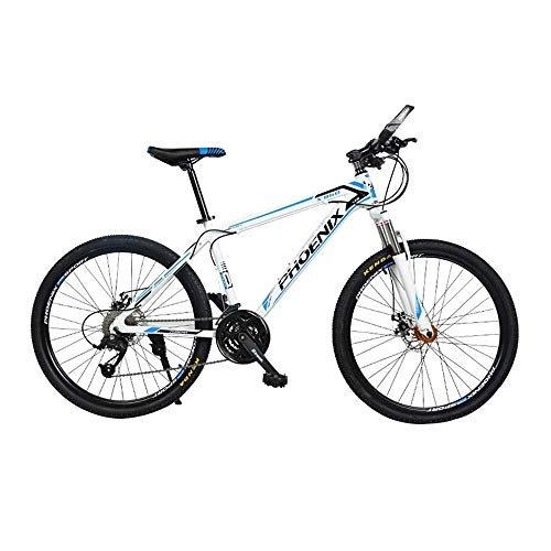 Mountain Bike : Mountain Bike Youth Adult Mens Womens Bicycle MTB Mountain Bike, 26 Inch Unisex MTB Bicycles, Aluminium Alloy Frame, Double Disc Brake And Front Suspension, 24 / 27 Speed Mountain Bike for Women Men Adults
