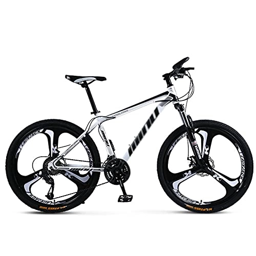 Mountain Bike : Mountain Bikes 21 / 24 / 27 / 30 Speed Dual Disc Brake 26 Inches 3 Spoke Wheels Bicycle Black Red white black-27speed