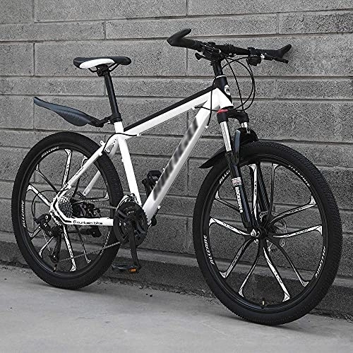Mountain Bike : Mountain Bikes, 24 / 26 inch Men'S Mountain Bike, High Carbon Steel Hard Tail City / Road Bike Disc Brake Bike with Adjustable Front Suspension Seats, C~2