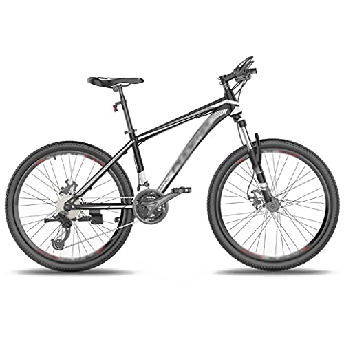 Mountain Bike : Mountain Bikes, Aluminum Alloy Cross-country Speed Bikes, Young Students And Adults Racing(Color:Black and silver)