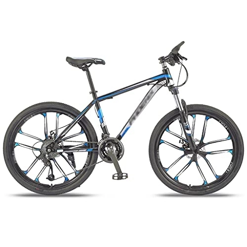 Mountain Bike : Mountain Bikes, Aluminum Alloy Cross-country Speed Bikes, Young Students And Adults Racing(Color:Ten knife wheel-black and blue)