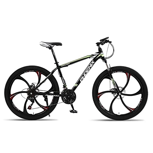 Mountain Bike : Mountain Bikes, Aluminum Alloy Frame Bikes, 24 Speed 26 Inches Spoke Wheels Gearshift, Front and Rear Disc Brakes Bicycle, for Adults