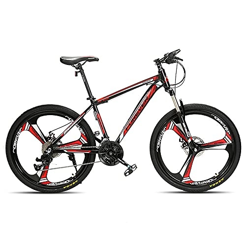 Mountain Bike : Mountain Bikes, Aluminum Alloy Frame / High-Carbon Steel Frame Bikes, 27 Speed 26 Inches Wheels Gearshift, Front and Rear Disc Brakes Bicycle, for Adults