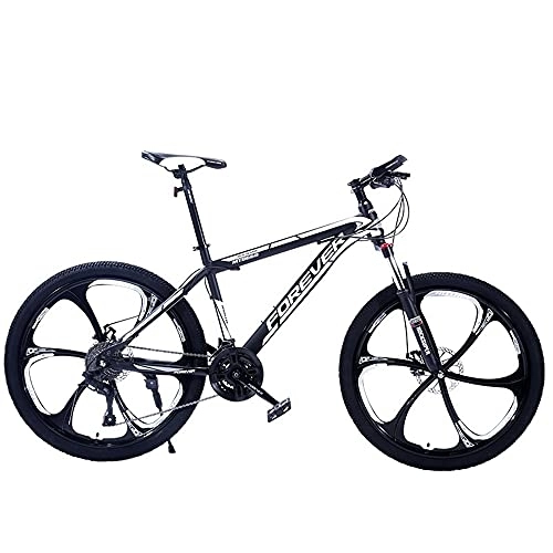Mountain Bike : Mountain Bikes, High-Carbon Steel Frame Bikes, 21 Speed 24 Inches Wheels Gearshift, Front and Rear Disc Brakes Bicycle, for Adults