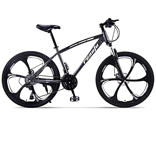 Mountain Bike : Mountain Bikes, High-Carbon Steel Frame Bikes, 30 Speed 24 Inches Wheels Gearshift, Front and Rear Disc Brakes Bicycle, for Adults