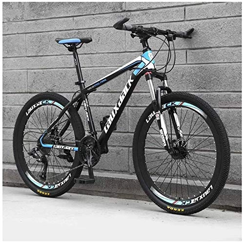 Mountain Bike : MOZUSA Outdoor sports Front Suspension Mountain Bike 30 Speed Bicycle 26" Mens Bikes Oil Brakes MTB, Black