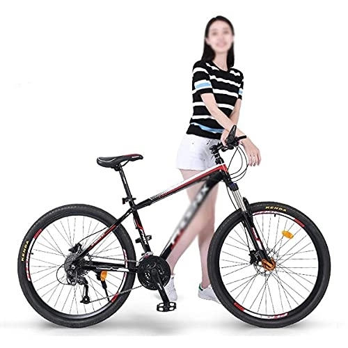 Mountain Bike : MQJ 26 / 27.5-Inch Wheel Mens Mountain Bike 17-Inch Alloy Frame 27 Speed with Dual Hydraulic Disc Brakes for a Path, Trail &Amp; Mountains / Red / 27.5 in