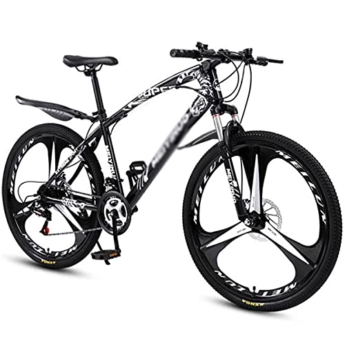 Mountain Bike : MQJ 26 in Wheel Mens Adults Mountain Bike 21 / 24 / 27 Speed Dual Full Suspension Carbon Steel Frame for a Path Trail Mountains / Black / 21 Speed