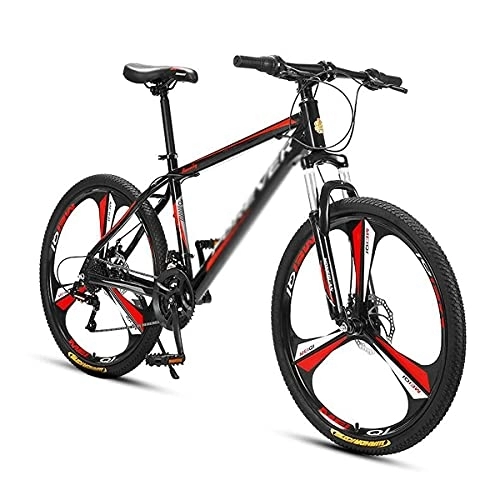 Mountain Bike : MQJ 26 inch Wheel Mountain Bike 24 / 27 Speeds Men MTB Bicycle with Dual Disc Brakes Carbon Steel Frame for a Path, Trail &Amp; Mountains / Red / 27 Speed
