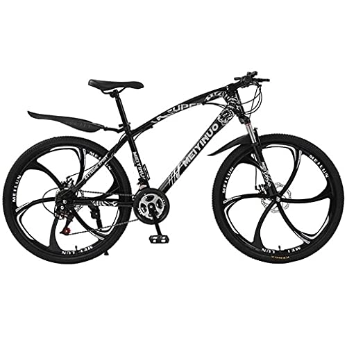 Mountain Bike : MQJ 26 Wheels Mountain Bike Dual Suspension MTB for Adults Daul Disc Brakes 21 / 24 / 27 Speed Mens Bicycle for a Path, Trail &Amp; Mountains / Black / 27 Speed